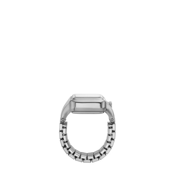 Fossil Raquel Silber Quarz <22 mm Edelstahl Watch Ring Damenuhr - ES5344
