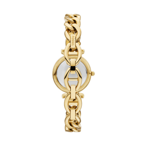 Fossil Carlie Gold 28mm Edelstahl 3-Zeiger Gift Set Damenuhr - ES5387SET
