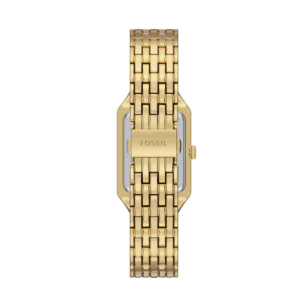 Fossil Raquel Quarz 23 mm Edelstahl Damenuhr in Gold/Schwarz - ES5434