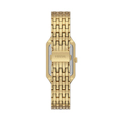 Fossil Raquel Quarz 23 mm Edelstahl Damenuhr in Gold/Schwarz - ES5434