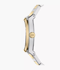 Fossil Everett Damenuhr Bicolor Schwarz Gold Silber 27 mm – ES5495