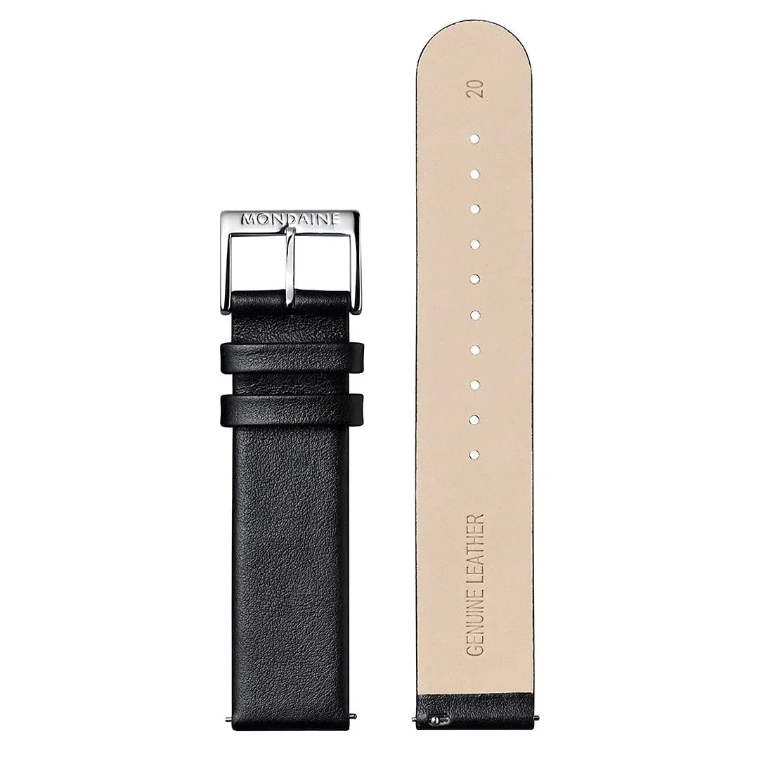 Mondaine Simply Elegant Herrenuhr aus Schwarzes Leder, 36 MM - A400.30351.12SBB