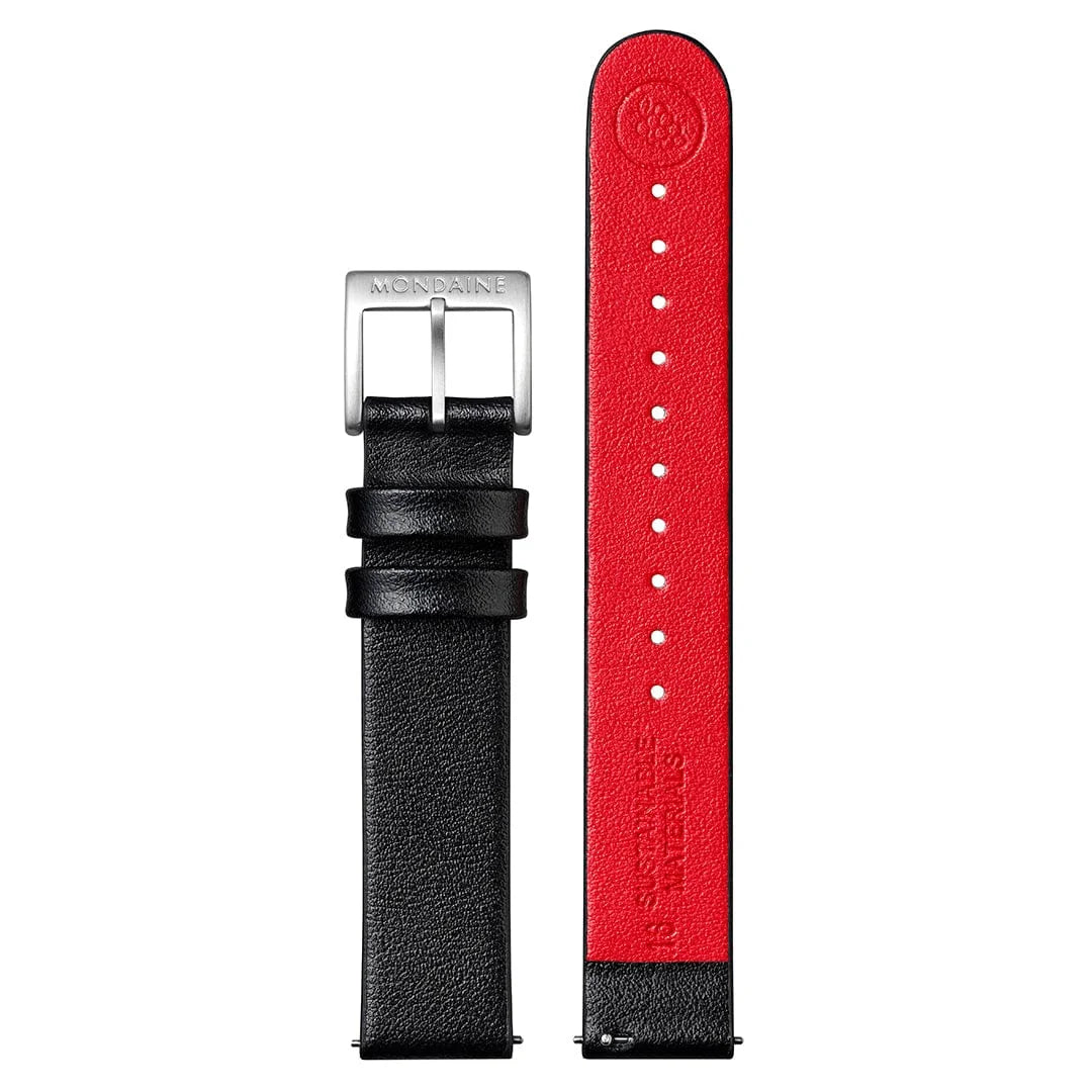 Mondaine Classic Damenuhr aus Schwarzes Leder, 30 MM - A658.30323.16OMV