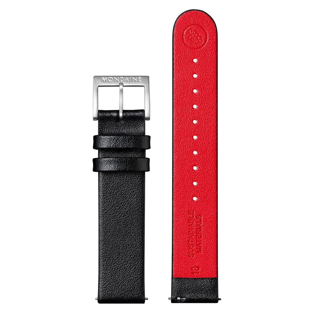 Mondaine Classic Herrenuhr aus Schwarzes Leder, 40 MM - A660.30360.16OMV