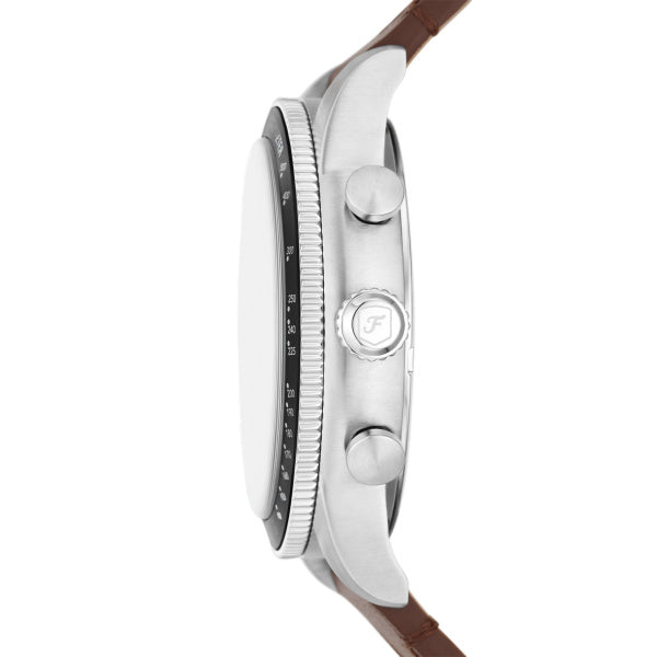 Fossil Sport Tourer Quarz Chronograph 42 MM Herrenuhr in Cream Braun - FS6042