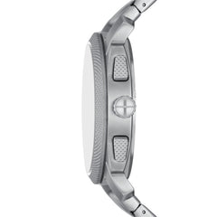 Fossil Machine Quarz Chronograph 44 mm Edelstahl Herrenuhr in Silber/Blau - FS6096