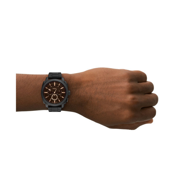 Fossil Machine Schwarz 44mm Edelstahl Chronograph Herrenuhr - FS6097