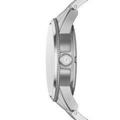 Fossil Pearson Quarz 42 MM Edelstahl Multifunktion Herrenuhr in Silber/Blau - FS6134