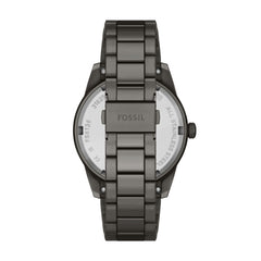 Fossil Pearson 42 mm Multifunktion Herrenuhr in Gunmetal Schwarz aus Edelstahl - FS6136