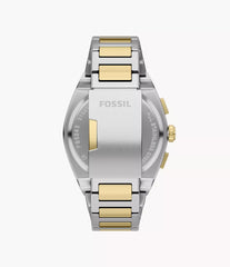 Fossil Everett Chronograph Herrenuhr Bicolor Gold/Silber mit goldfarbenem Zifferblatt 44 mm – FS6243