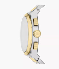 Fossil Everett Chronograph Herrenuhr Bicolor Gold/Silber mit goldfarbenem Zifferblatt 44 mm – FS6243