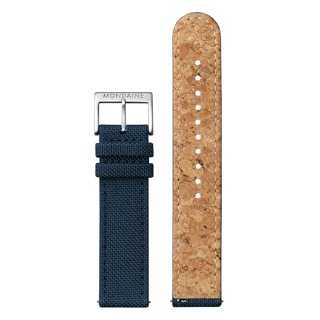 Mondaine Classic Herrenuhr aus Tiefseeblaues Textil, 40 MM - A660.30360.40SBD