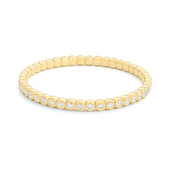 Facet Elastic Tennisarmband mit Diamanten in 18 Karat-750 Gelbgold