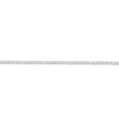 Collier tennis à facettes avec diamants en or blanc 18 carats - 750