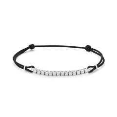 Facet Tennisarmband mit Brillanten in 750/18 Karat Weissgold