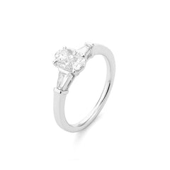 Bague trapèze Facet D.Light en or blanc 750/18 carats