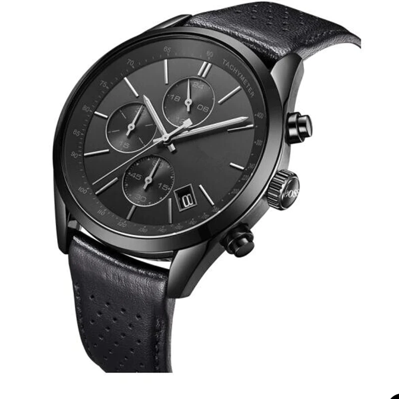 Hugo Boss Herrenuhr Chronograph in Schwarz 