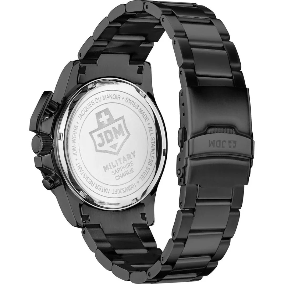 Jacques Du Manoir Military Charlie 45 MM Herrenuhr - JDM-WG016-04