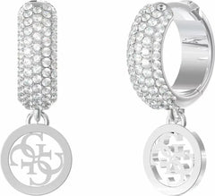 Guess Crazy Earrings Silber Edelstahl - JUBE03301JWRHT-U