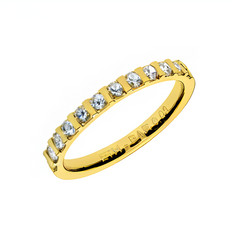 Bague en or demi-mémoire avec 12 diamants sertis - ETH BAR 003