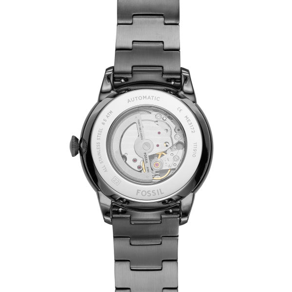 Fossil Townman Automatik 44 MM Edelstahl Herrenuhr in Gunmetal Schwarz - ME3172