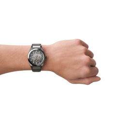 Fossil Everett Automatik Gunmetal 42 mm Herrenuhr aus Edelstahl - ME3206