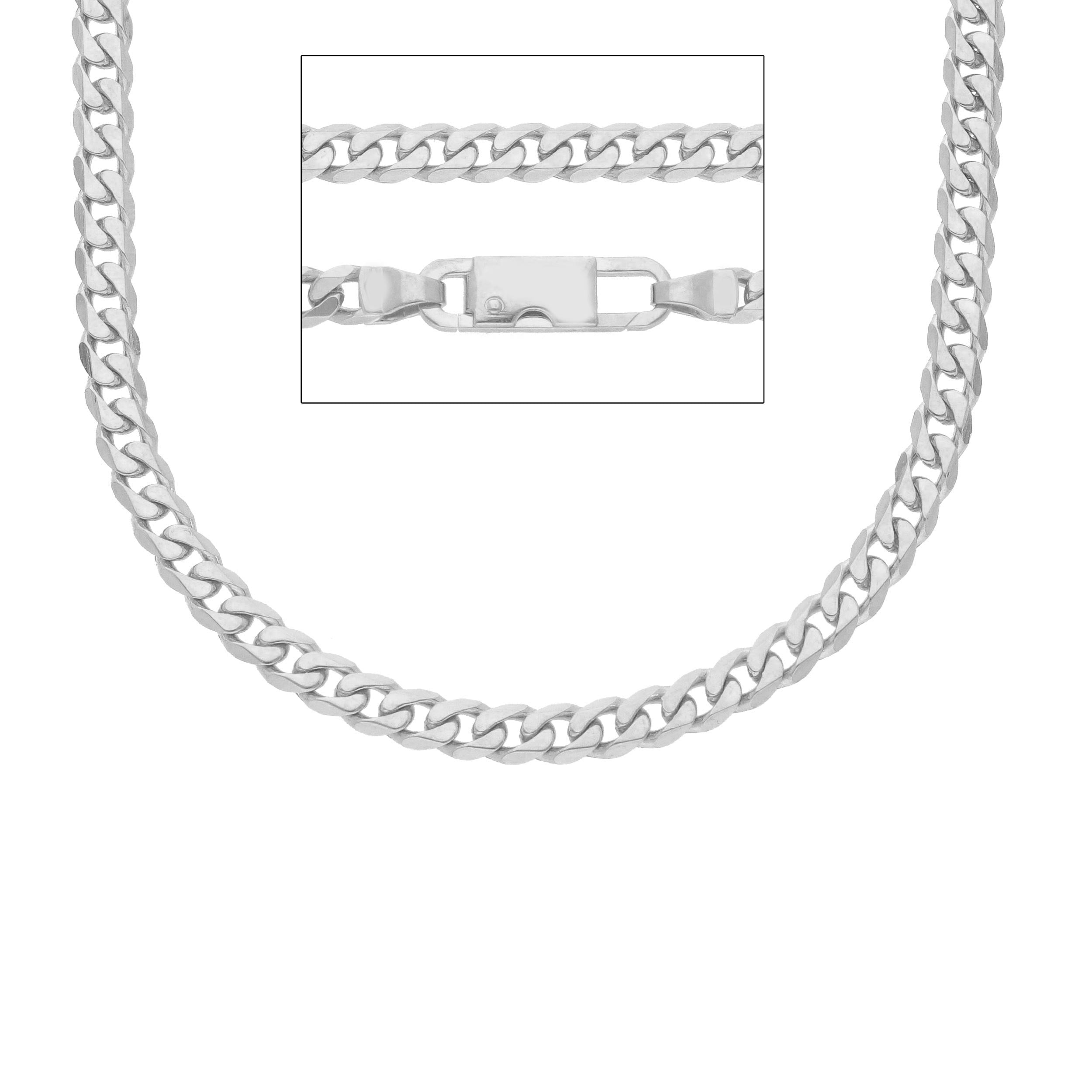 Herren Halskette in 18 Karat Gold in Weissgold, ca. 24 Gramm - MGM120BB