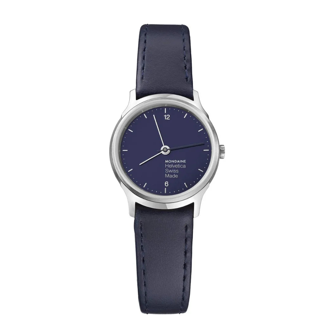 Mondaine Damenuhr aus Blau Leder, 26 MM - MH1.L1140.LD