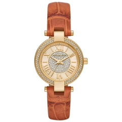 Michael Kors Braun / Gold Damenuhr aus Lederband - MK-2981