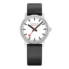 Mondaine EVO2 Quarz Herrenuhr aus Schwarzes Leder, 35 MM - MSE.35110.LBV