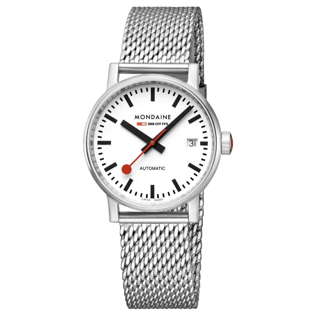 Mondaine EVO2 Automatik Herrenuhr aus Edelstahl, 35 MM - MSE.35610.SM