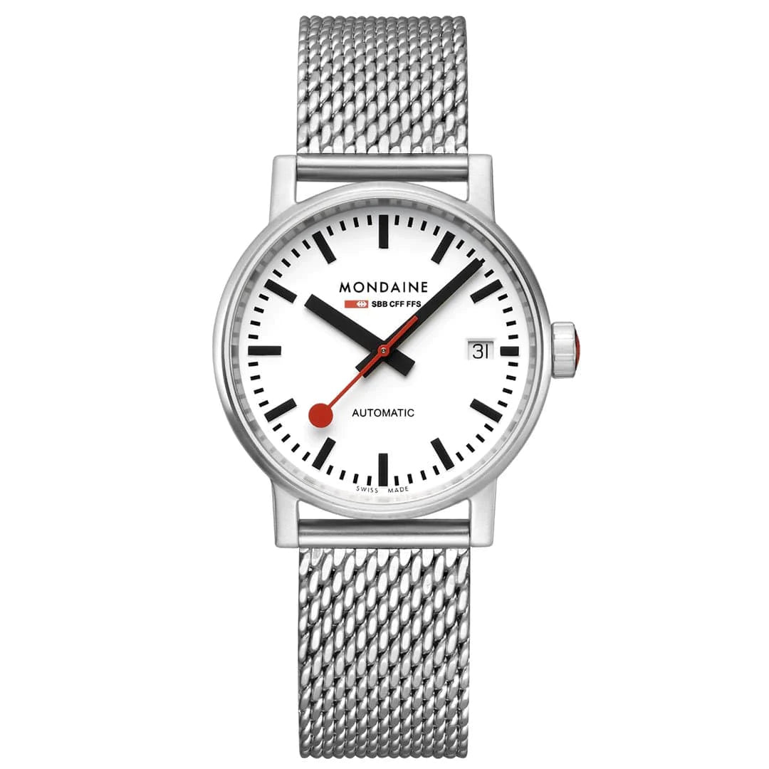 Mondaine EVO2 Automatik Herrenuhr aus Edelstahl, 35 MM - MSE.35610.SM