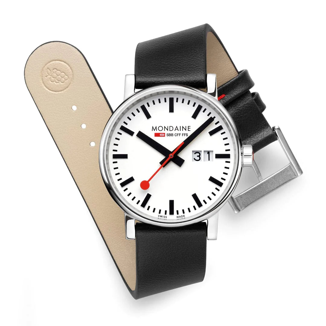 Mondaine EVO2 Herrenuhr aus Leder, 40 MM - MSE.40210.LBV