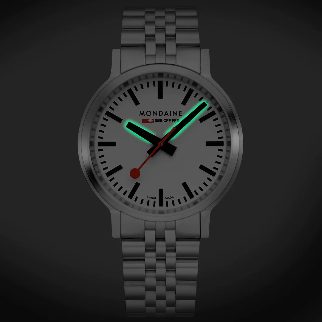 Mondaine Stop2Go Herrenuhr aus Edelstahl, 41 MM - MST.4101B.SJ.2SE