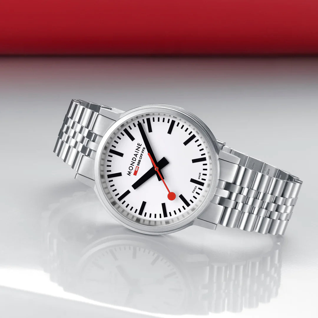 Mondaine Stop2Go Herrenuhr aus Edelstahl, 41 MM - MST.4101B.SJ.2SE