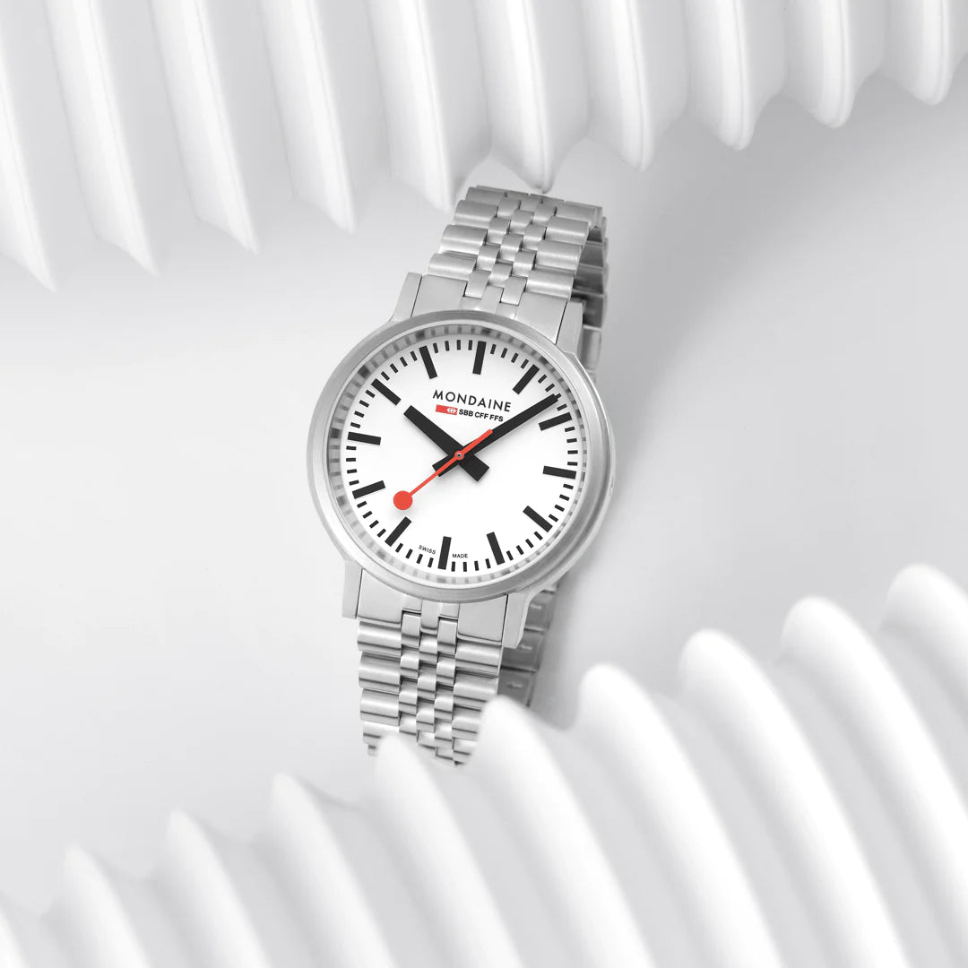Mondaine Stop2Go Herrenuhr aus Edelstahl, 41 MM - MST.4101B.SJ.2SE