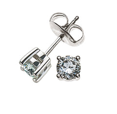Ohrstecker Solitär Weissgold 750 0.34ct.