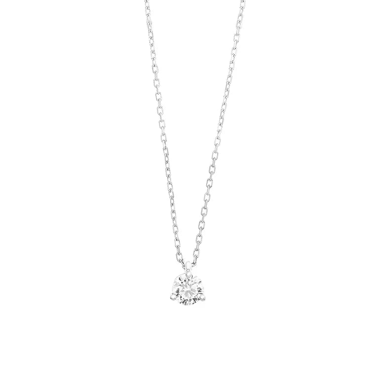 Facet Classic Express Eye Clean Weissgold Diamant Brillant Halskette