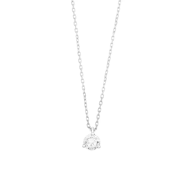Facet Classic Express Eye Clean Weissgold Diamant Brillant Halskette