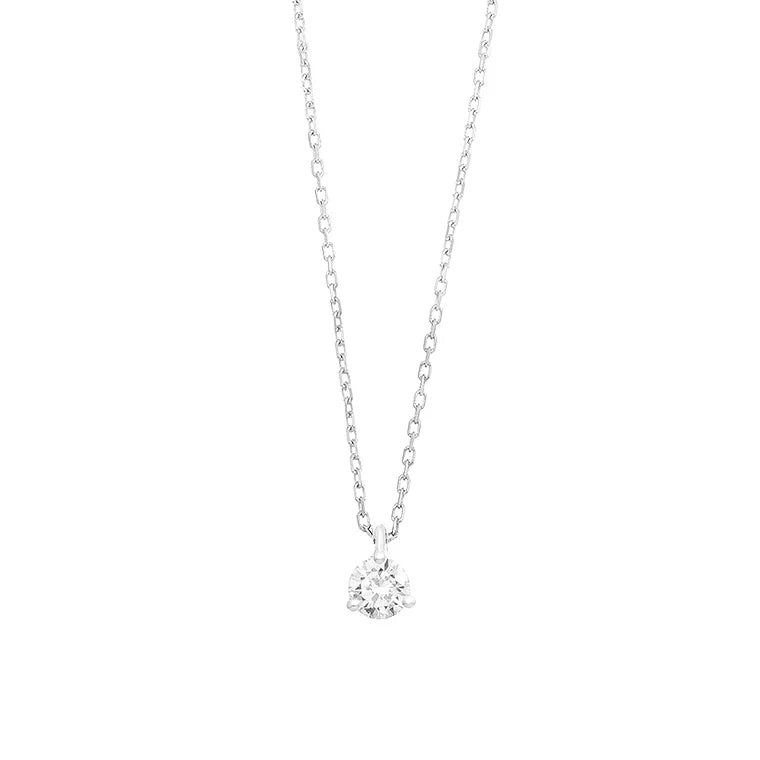 Facet Classic Express Eye Clean Weissgold Diamant Brillant Halskette