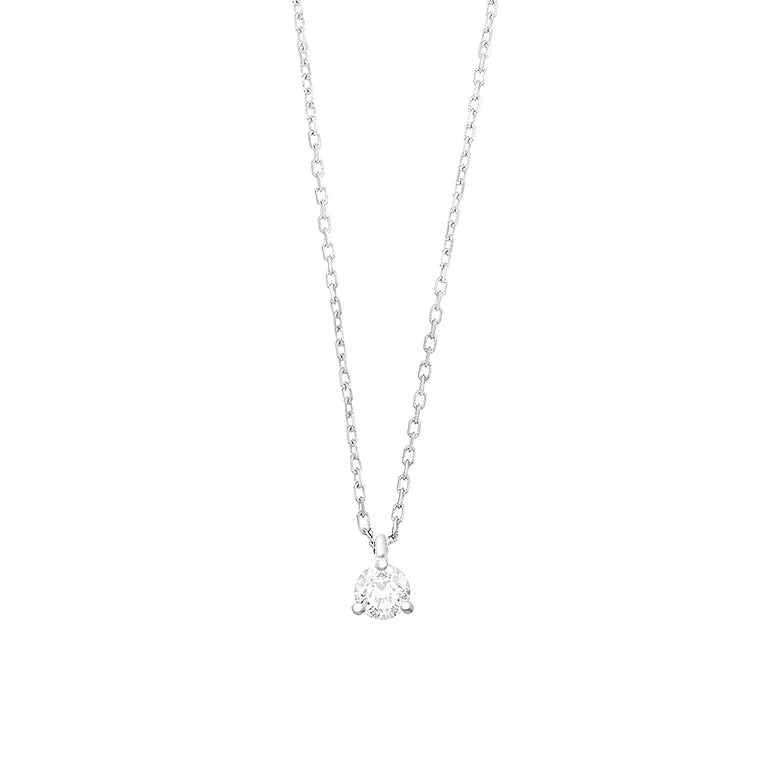 Facet Classic Express Eye Clean Weissgold Diamant Brillant Halskette