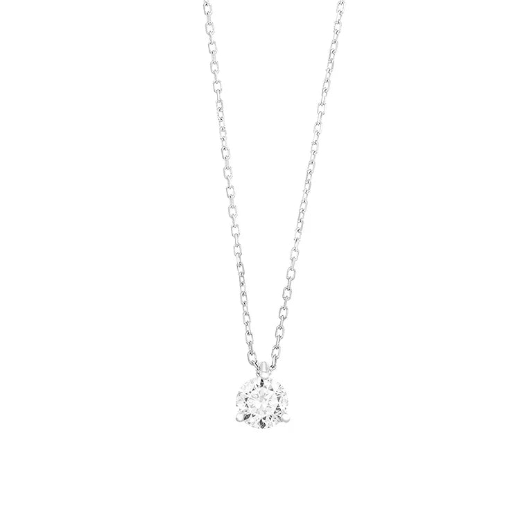 Facet Classic Express Eye Clean Weissgold Diamant Brillant Halskette