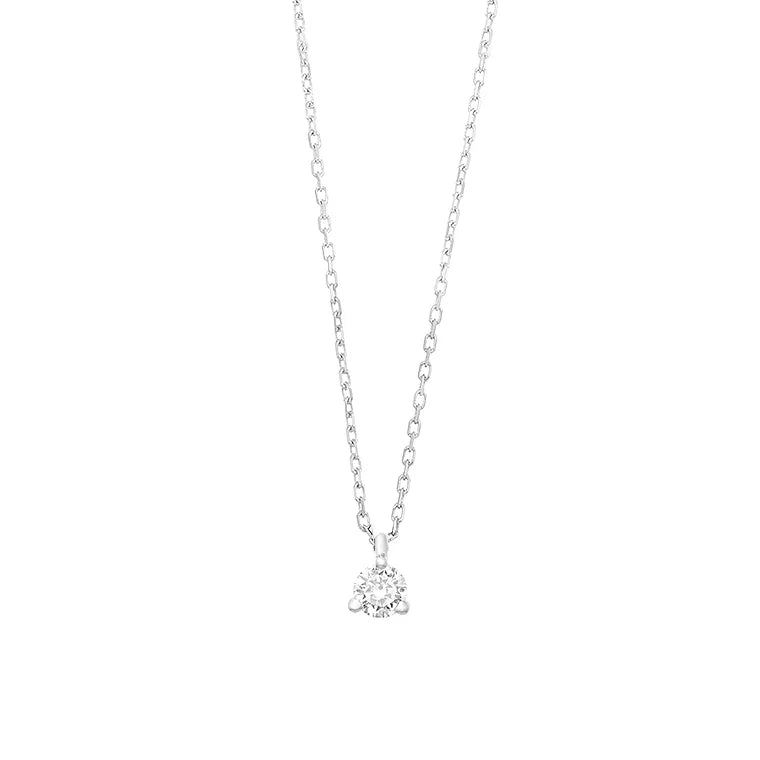 Facet Classic Express Eye Clean Weissgold Diamant Brillant Halskette