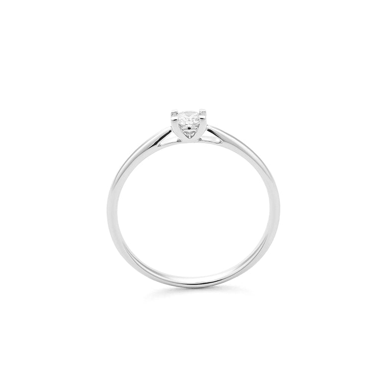 Facet Eye Clean Solitaerring 18Kt, 0,15ct.