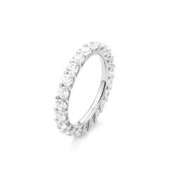Facet 18K Weissgold Ring mit Diamanten für Damen