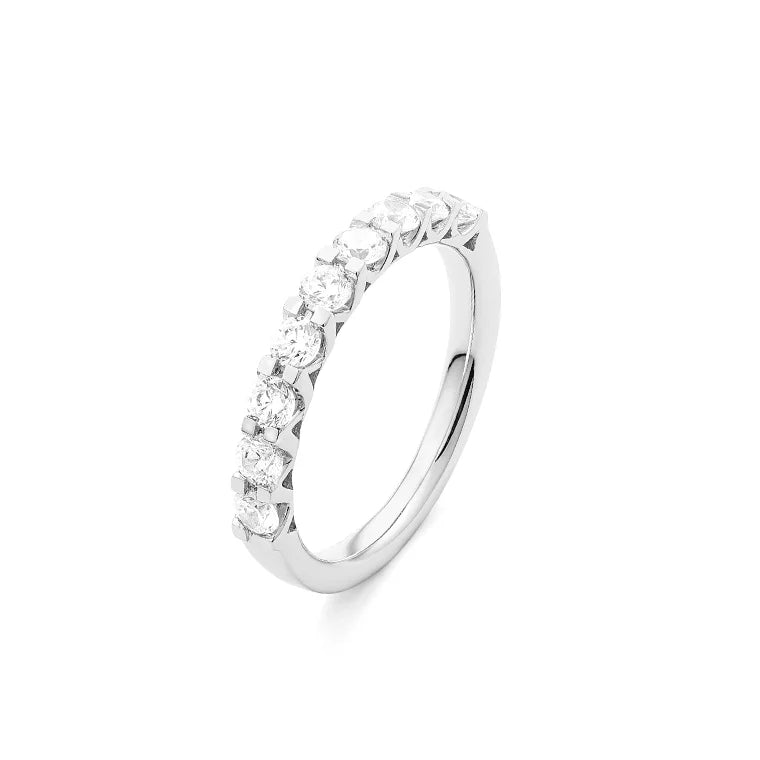 Facet 18K Weissgold Damenring mit Diamanten