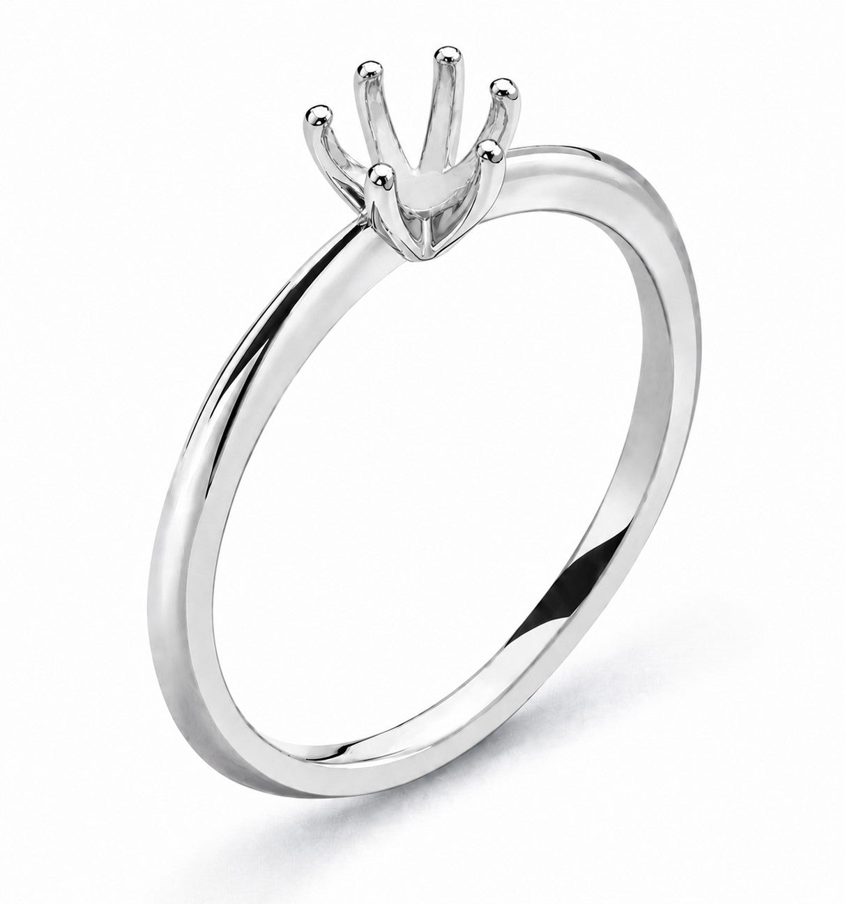 Solitär Ring Rohling 6-Griff Fassung 0.25ct. Rotgold 585