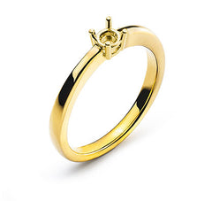 Solitär Ring Rohling Gelbgold 750 für 0.20 ct.