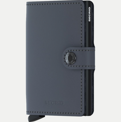 Portefeuille Secrid Miniwallet Gris Noir Mat avec gravure - MM-Gris-Noir