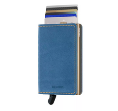 Secrid Slimwallet Indigo 3 Sand mit Gravur - SIn-3-Sand